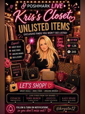 Kris’ Closet Live Flyer | Unlisted Designer Finds Auction